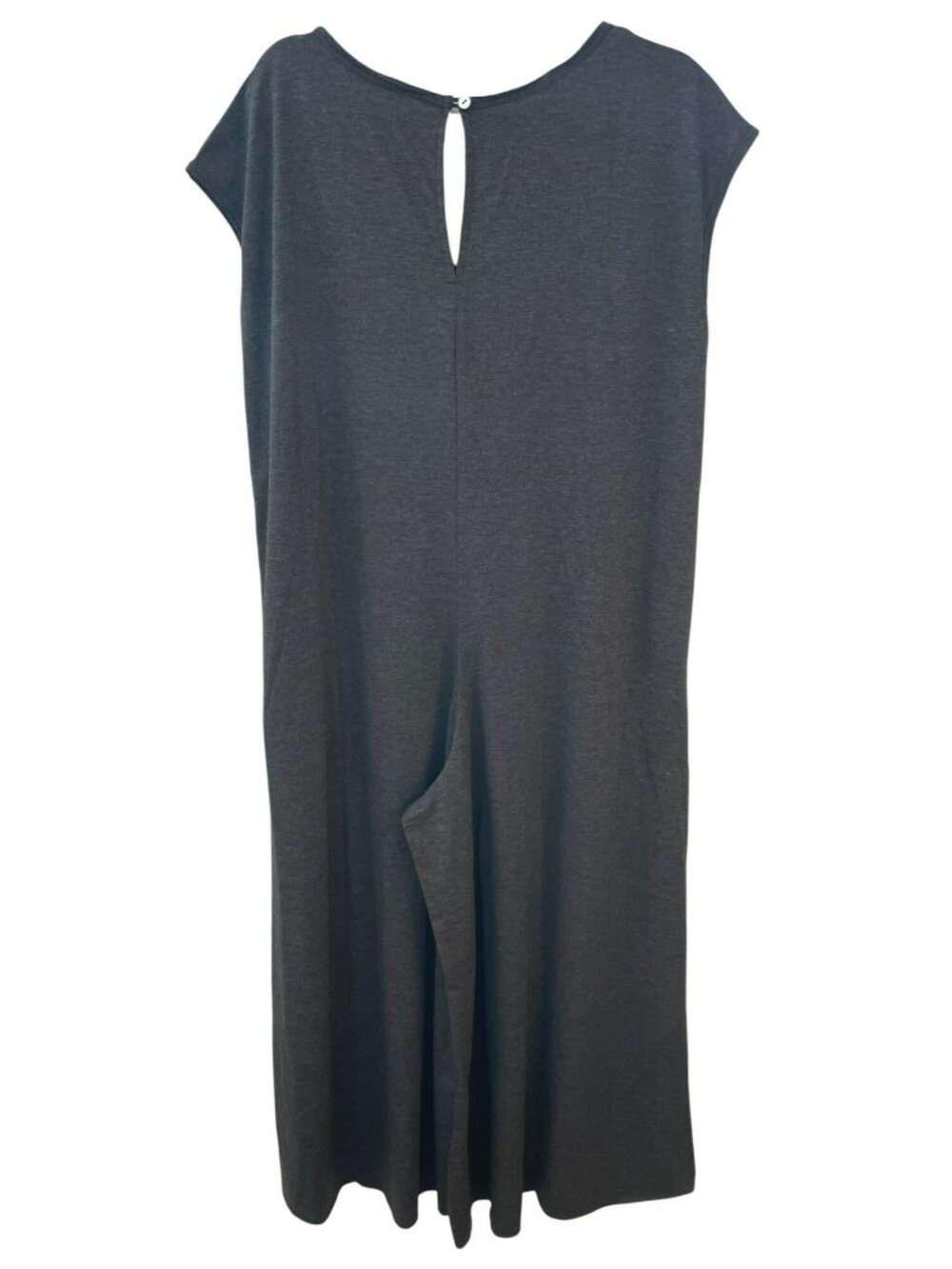Three Bird Nest Jumpsuit Gray Wide-Leg Keyhole Back & Button Closure Wmn's Sz L - Picture 2 of 7